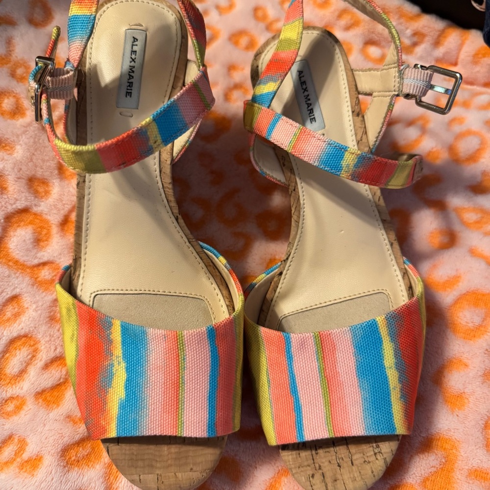 Alex Marie Multicolor Strappy Sandals-New W/Tag